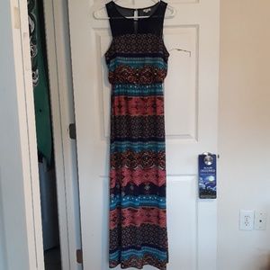 Eyeshadow Multi Print Maxi Dress